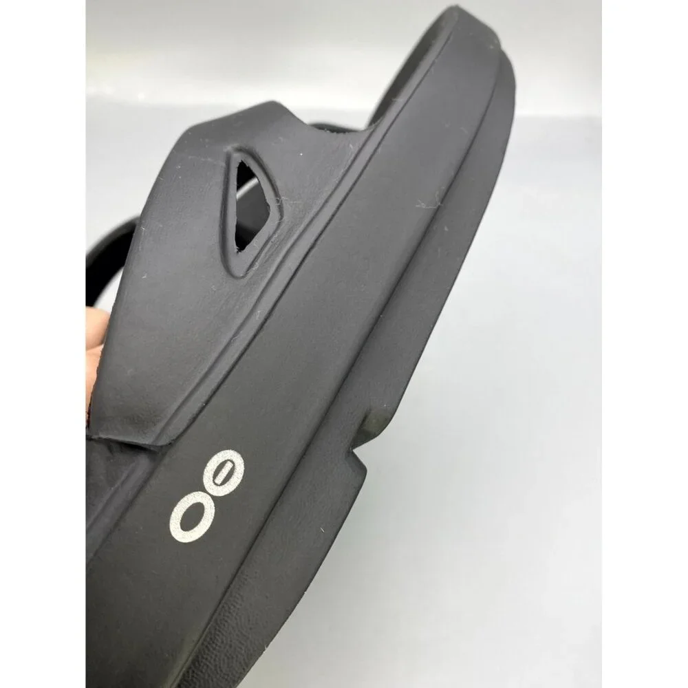 Oofos Ooriginal Unisex Flip Flops M6/W8 Black Slip On Recovery Thong Sandals - Picture 5 of 8